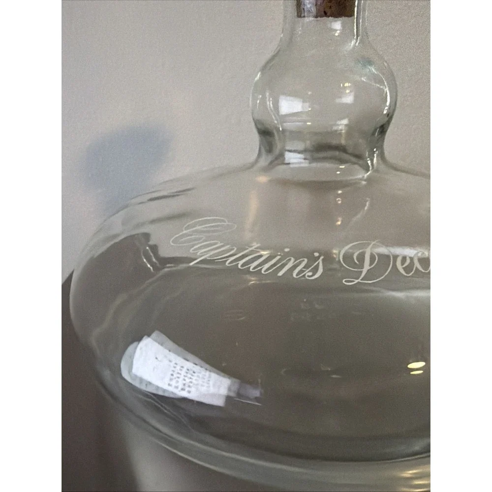 Vintage Captain's Rum Glass Decanter 7.5